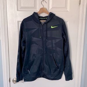 NIKE - navy blue zip up hoodie - M